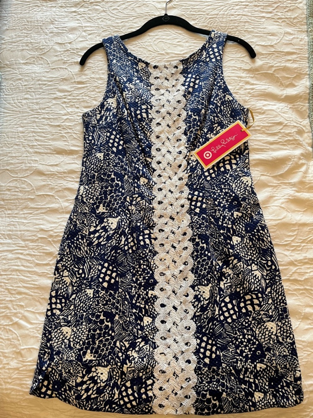 Lilly Pulitzer x Target Navy & White Crochet-Trim Shift Dress